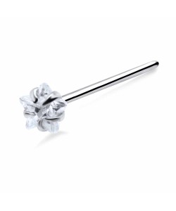 Flower Shaped Straight Nose Stud NSKA-802